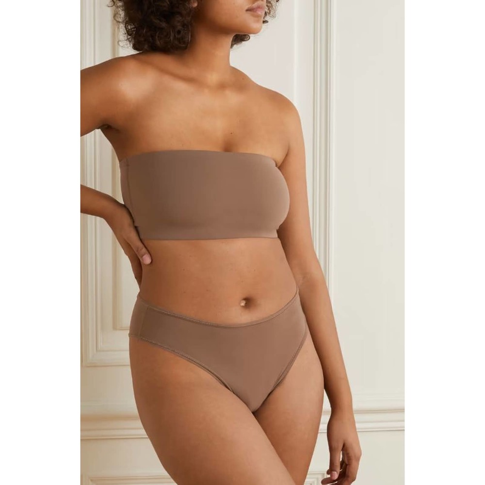 SKIMS Women's Comfort Fit Everybody Strapless Bandeau Bra Brown